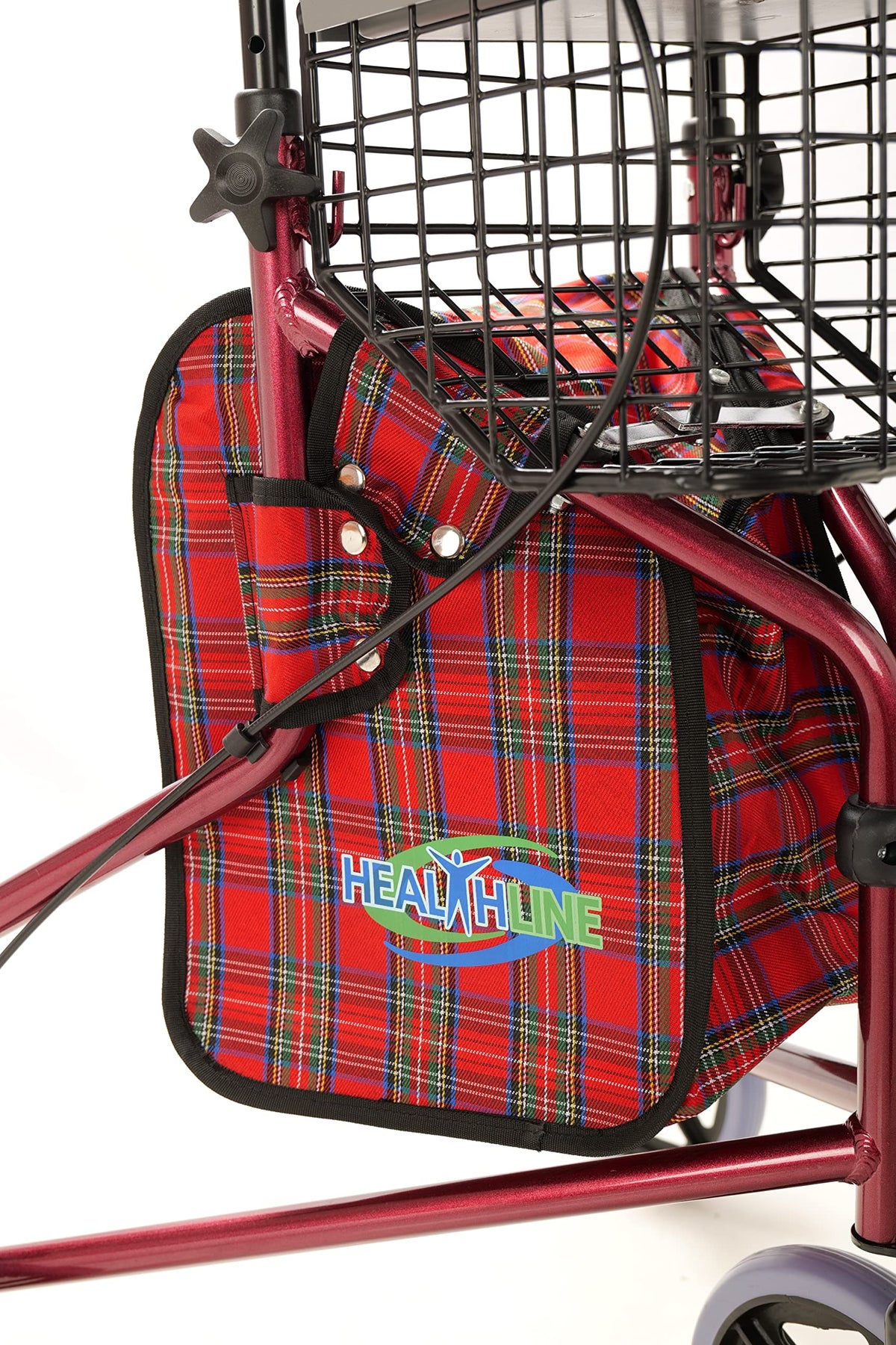 Aluminum 3 Wheels Foldable Rollator Walker with Basket L4201