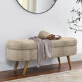 Oval Storage Bench with Rubber Wood Legs X274281