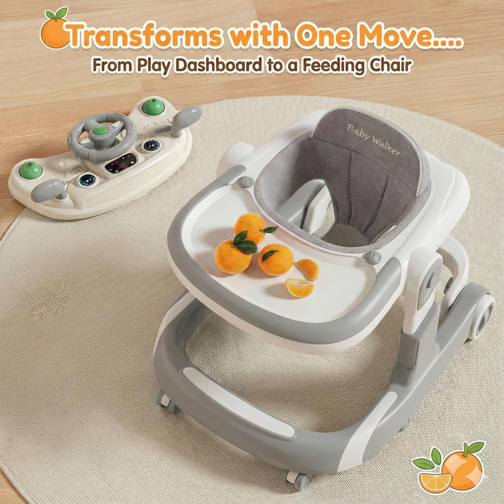 Foldable Baby Walker with Wheels and Bouncing Foot Mat Z99924